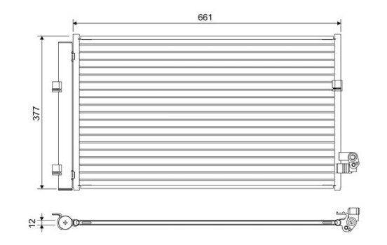 Condenser, air conditioning 822647 Valeo