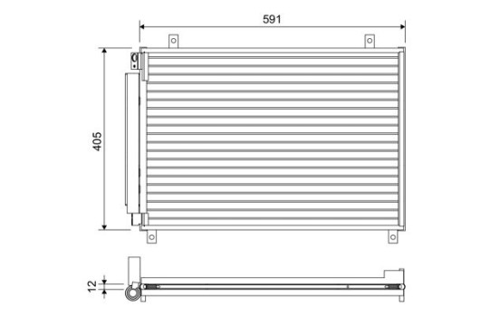 Condenser, air conditioning 822656 Valeo