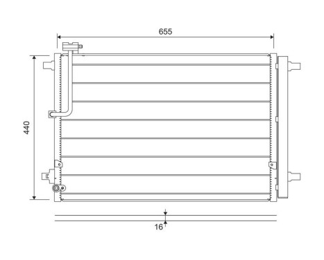 Condenser, air conditioning 822657 Valeo