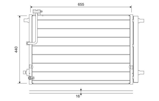 Condenser, air conditioning 822657 Valeo