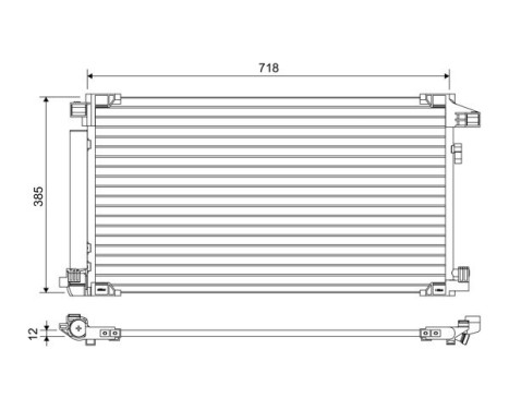 Condenser, air conditioning 822658 Valeo