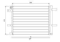 Condenser, air conditioning 822706 Valeo