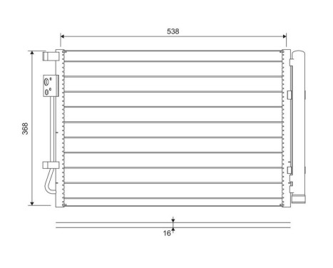 Condenser, air conditioning 822726 Valeo
