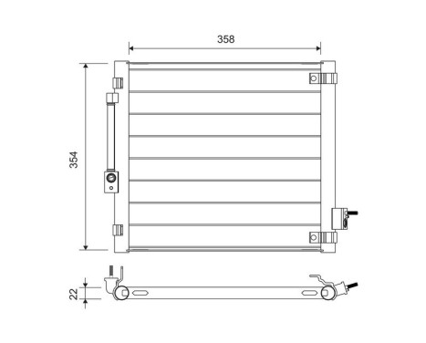 Condenser, air conditioning 822759 Valeo