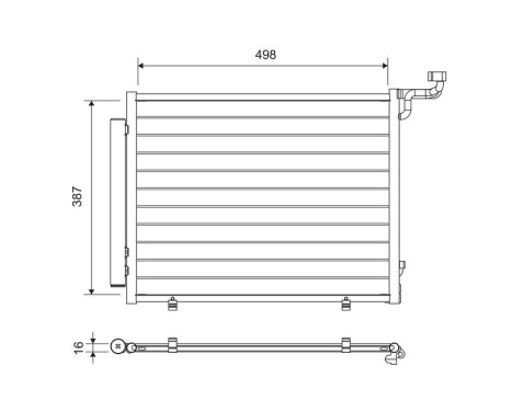 Condenser, air conditioning 822763 Valeo