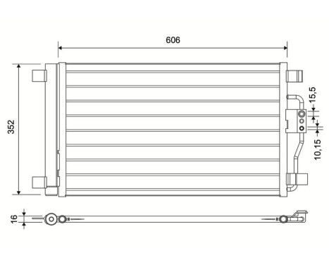 Condenser, air conditioning 822766 Valeo