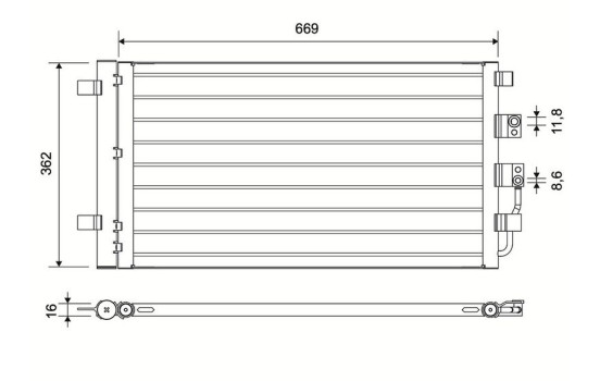 Condenser, air conditioning 822767 Valeo