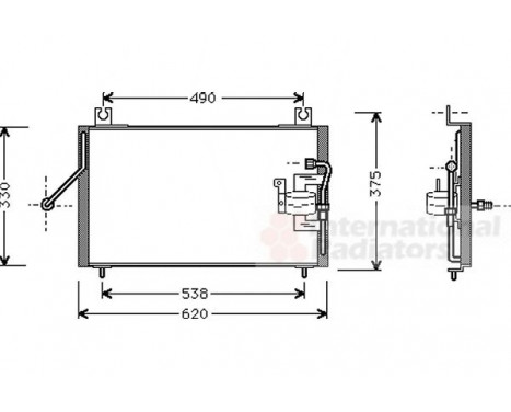 Condenser, air conditioning 83005003 International Radiators, Image 2