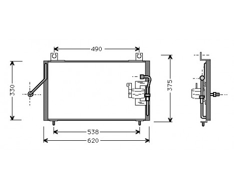 Condenser, air conditioning 83005003 International Radiators