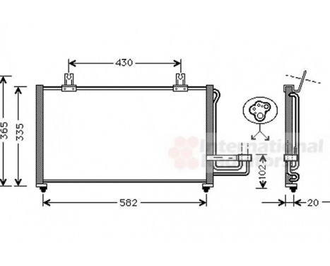Condenser, air conditioning 83005013 International Radiators, Image 2