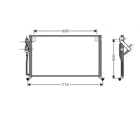Condenser, air conditioning 83005060 International Radiators