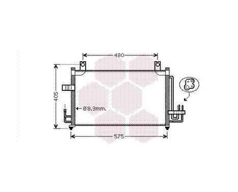 Condenser, air conditioning 83005068 International Radiators, Image 2