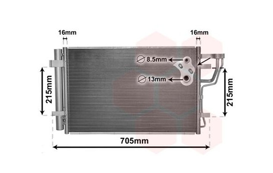 Condenser, air conditioning 83005102 Van Wezel