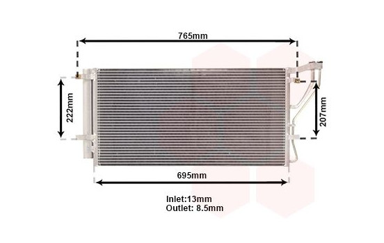 Condenser, air conditioning 83005105 International Radiators, Image 2