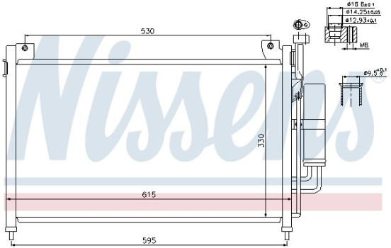 Condenser, air conditioning 940033 Nissens, Image 2