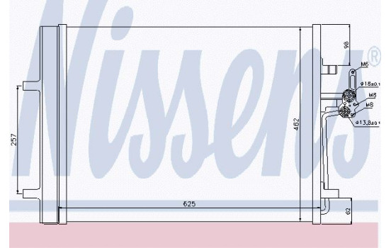 Condenser, air conditioning 940044 Nissens