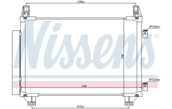 Condenser, air conditioning 940050 Nissens, Image 2