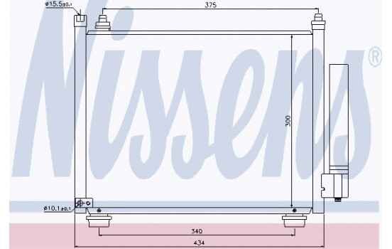 Condenser, air conditioning 940092 Nissens