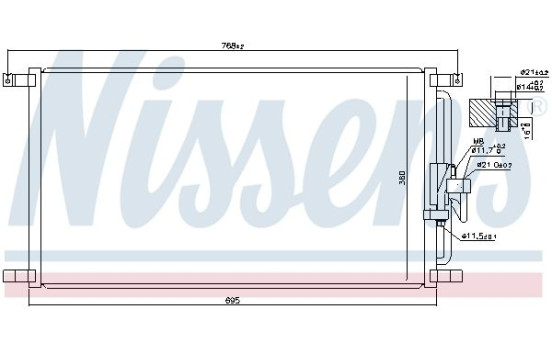 Condenser, air conditioning 940104 Nissens, Image 6