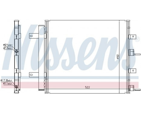 Condenser, air conditioning 940117 Nissens