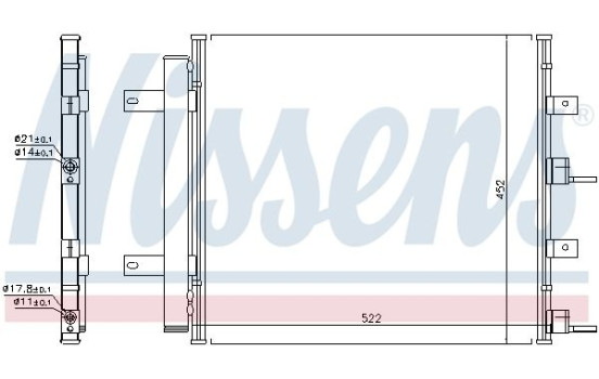 Condenser, air conditioning 940117 Nissens