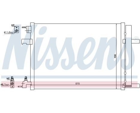 Condenser, air conditioning 940134 Nissens