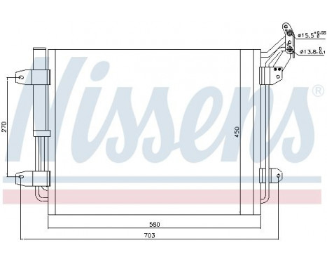 Condenser, air conditioning 940138 Nissens, Image 2