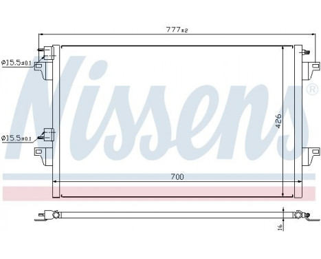 Condenser, air conditioning 940153 Nissens
