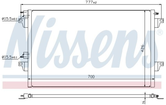 Condenser, air conditioning 940153 Nissens