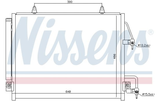 Condenser, air conditioning 940166 Nissens, Image 3