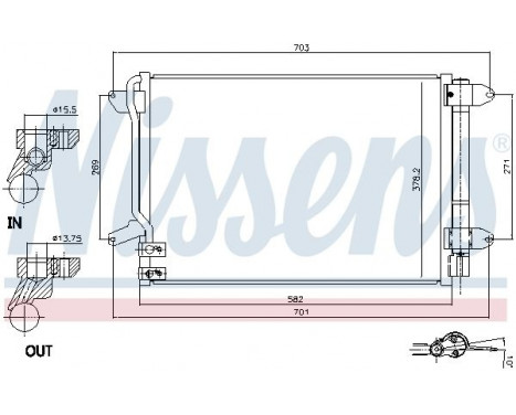 Condenser, air conditioning 940238 Nissens, Image 2