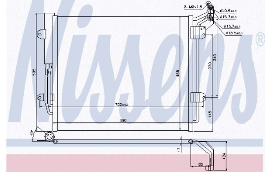Condenser, air conditioning 940256 Nissens
