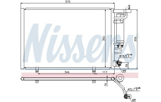 Condenser, air conditioning 940286 Nissens