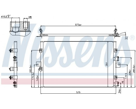 Condenser, air conditioning 940307 Nissens, Image 2