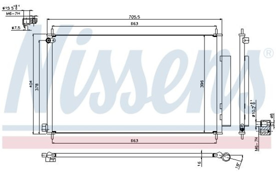 Condenser, air conditioning 940354 Nissens, Image 6