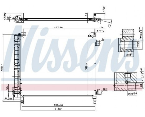 Condenser, air conditioning 940372 Nissens, Image 2