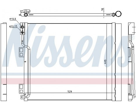 Condenser, air conditioning 940386 Nissens