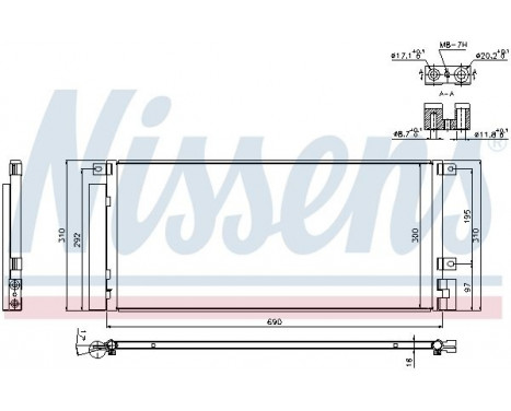 Condenser, air conditioning 940388 Nissens
