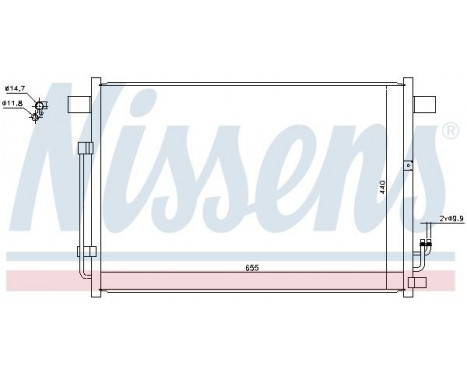 Condenser, air conditioning 940403 Nissens