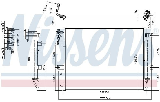 Condenser, air conditioning 940406 Nissens