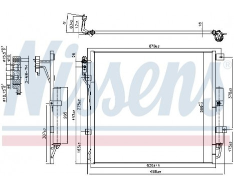 Condenser, air conditioning 940407 Nissens