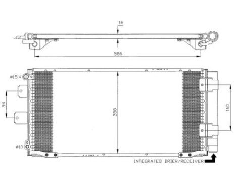 Condenser, air conditioning 940421 Nissens