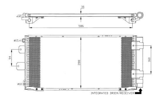 Condenser, air conditioning 940421 Nissens