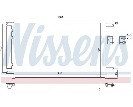 Condenser, air conditioning 940424 Nissens