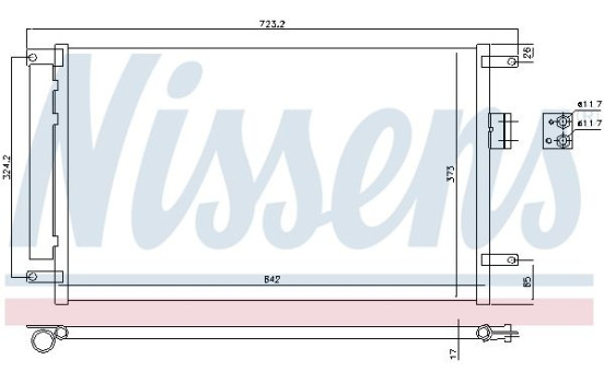 Condenser, air conditioning 940424 Nissens