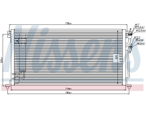 Condenser, air conditioning 940439 Nissens