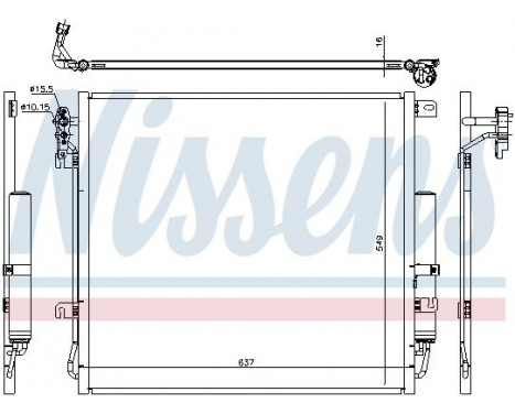 Condenser, air conditioning 940485 Nissens