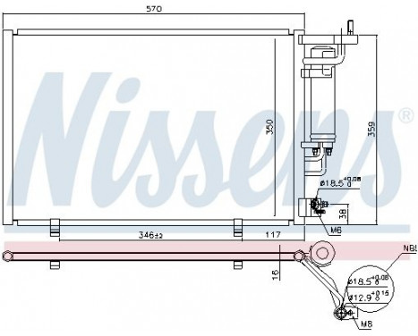 Condenser, air conditioning 940500 Nissens, Image 6