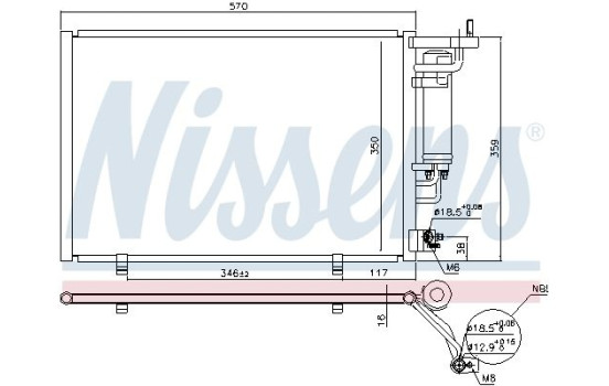 Condenser, air conditioning 940500 Nissens, Image 6
