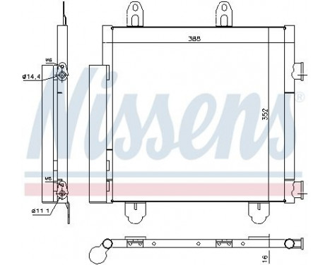 Condenser, air conditioning 940522 Nissens, Image 2